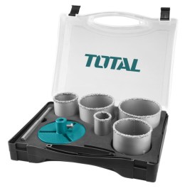 TOTAL CARBIDE GRITTED HOLE SAW 7PCS 33-83mm TACSH2071 TOTAL ΣΕΤ ΠΟΤΗΡΟΤΡΥΠΑΝΑ ΠΛΑΚΙΔΙΩΝ 7ΤΕΜ 33-83mm TACSH2071
